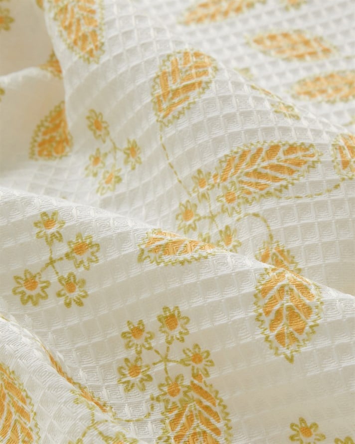 Golden Petals Çift Kişilik Pike 200x220 cm Sarı