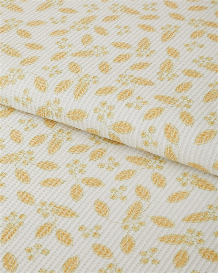Golden Petals Tek Kişilik Pike 150x220 cm Sarı