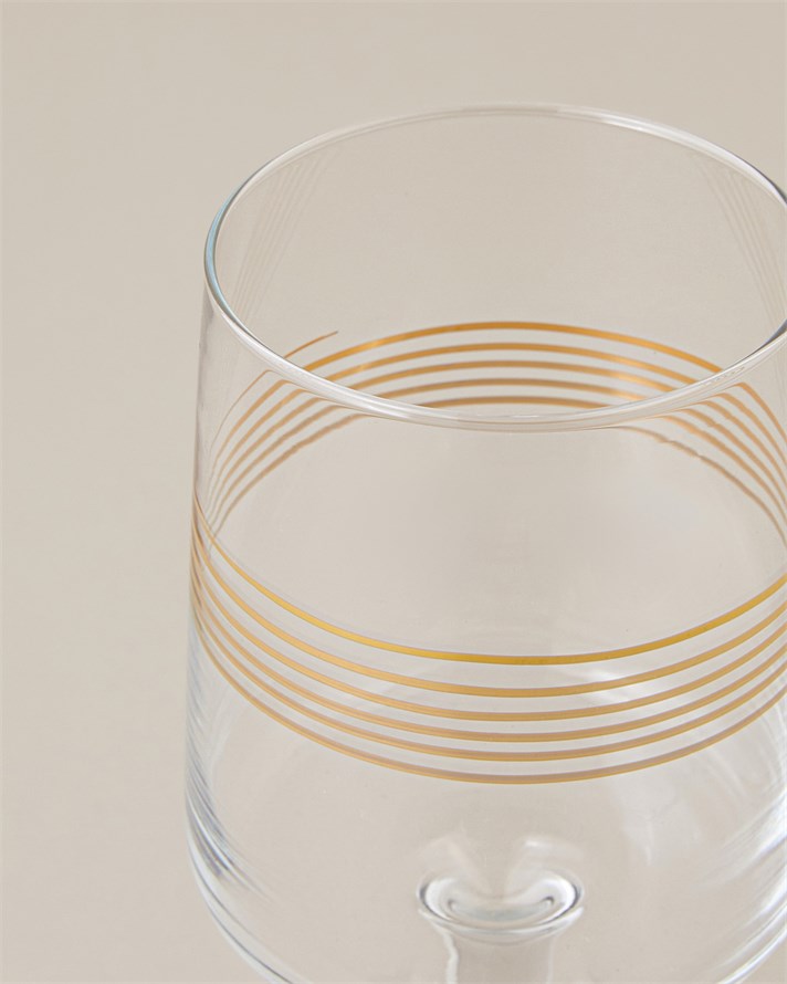 Goldia Cam 2li Kadeh 430 ml Gold