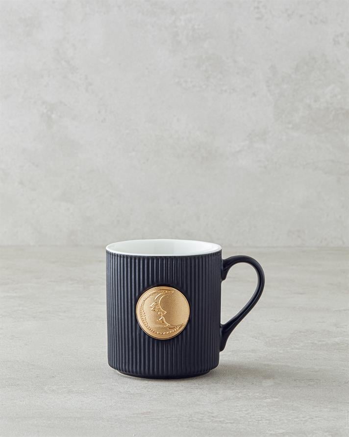 Goldie Moon New Bone China Yılbaşı Kupa 370 ml Siyah-Gold