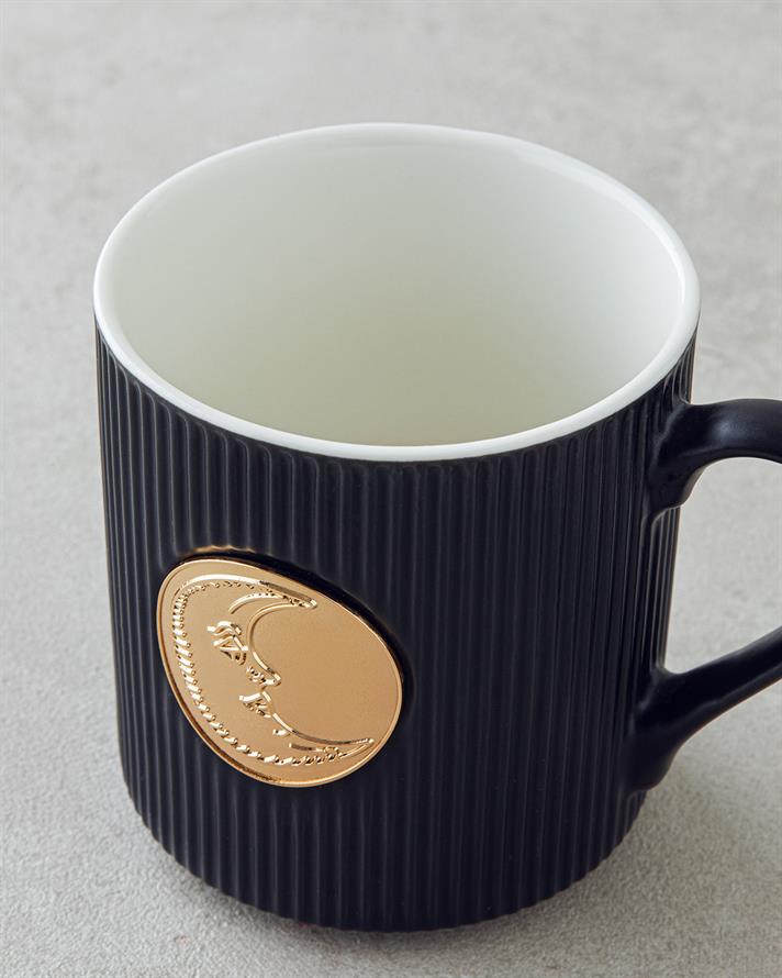 Goldie Moon New Bone China Yılbaşı Kupa 370 ml Siyah-Gold