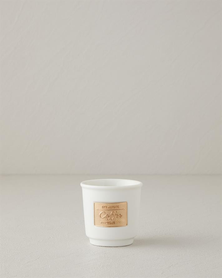 Goldy New Bone China Espresso Fincan 90 ml Beyaz-Gold