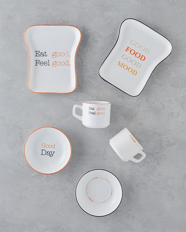 Good Day Seramik Çerezlik 13 cm Turuncu-Siyah