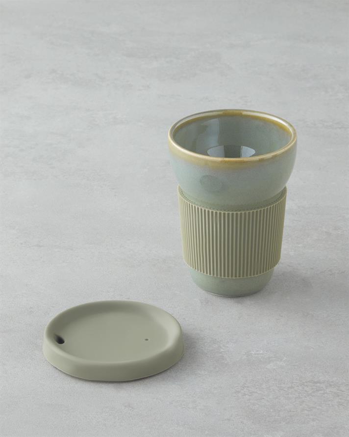 Good Mood Chic Porselen Travel Mug 350 ml Yeşil