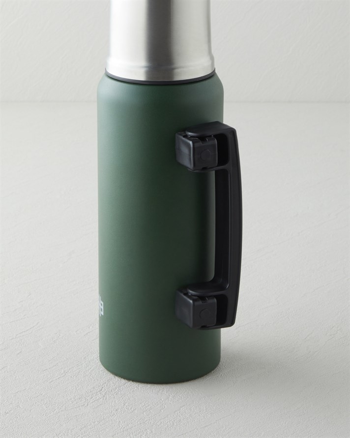 Good Mood HeatLock Çelik Bardaklı Termos 1 Litre Koyu Yeşil