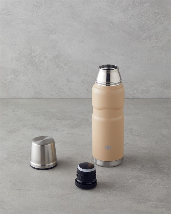 Good Mood HeatLock Çelik Bardaklı Termos 500 ml Sütlü Kahve