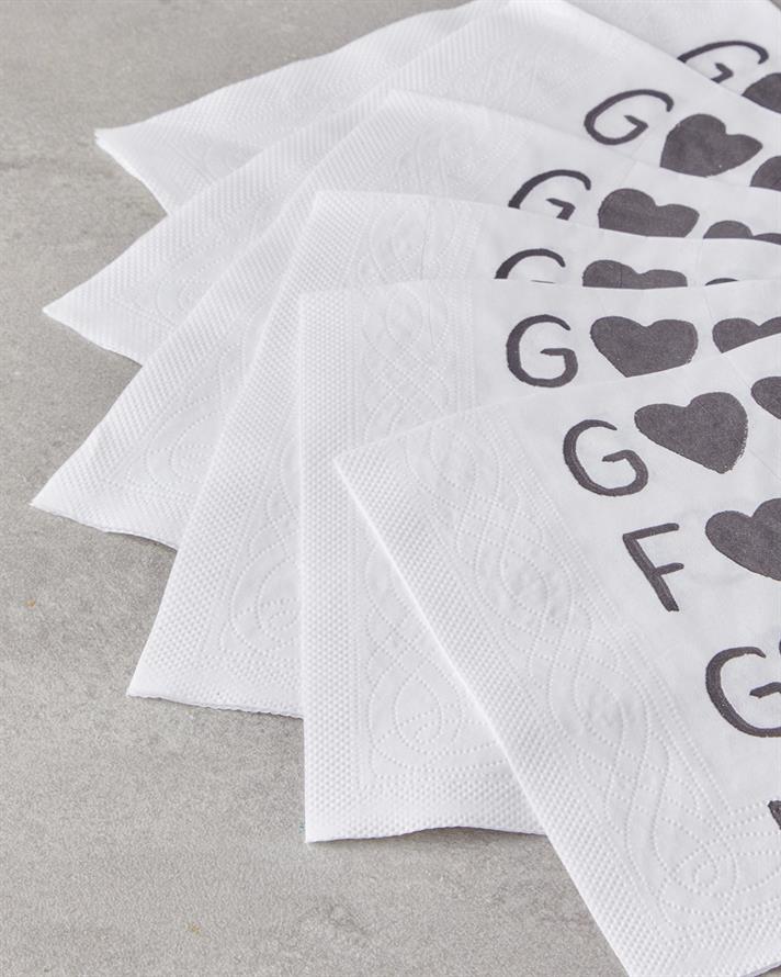 Good Mood 20li Kağıt Peçete Siyah - Beyaz