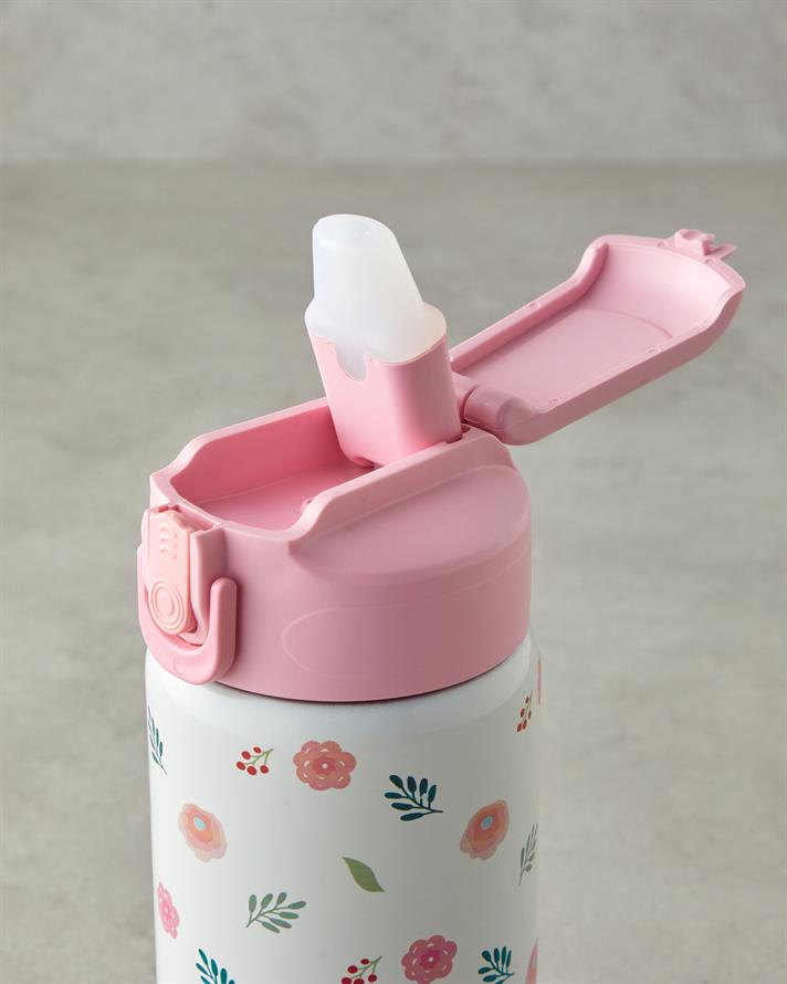 Good Mood Kids Flowers Çelik Termos Bardak 600 ml Pembe