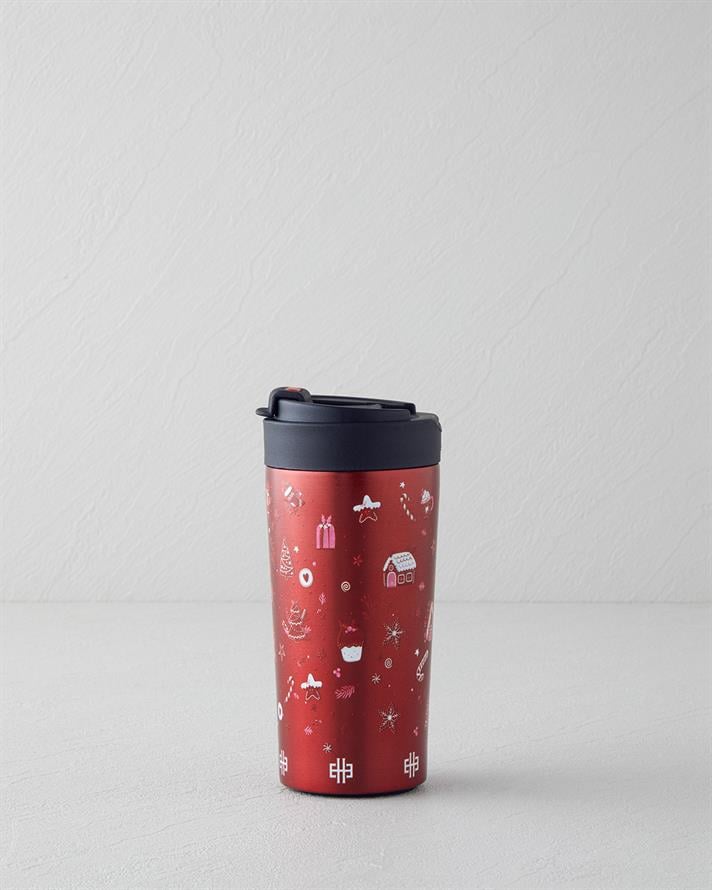Good Mood New Year Çelik Travel Mug 380 ml Kırmızı