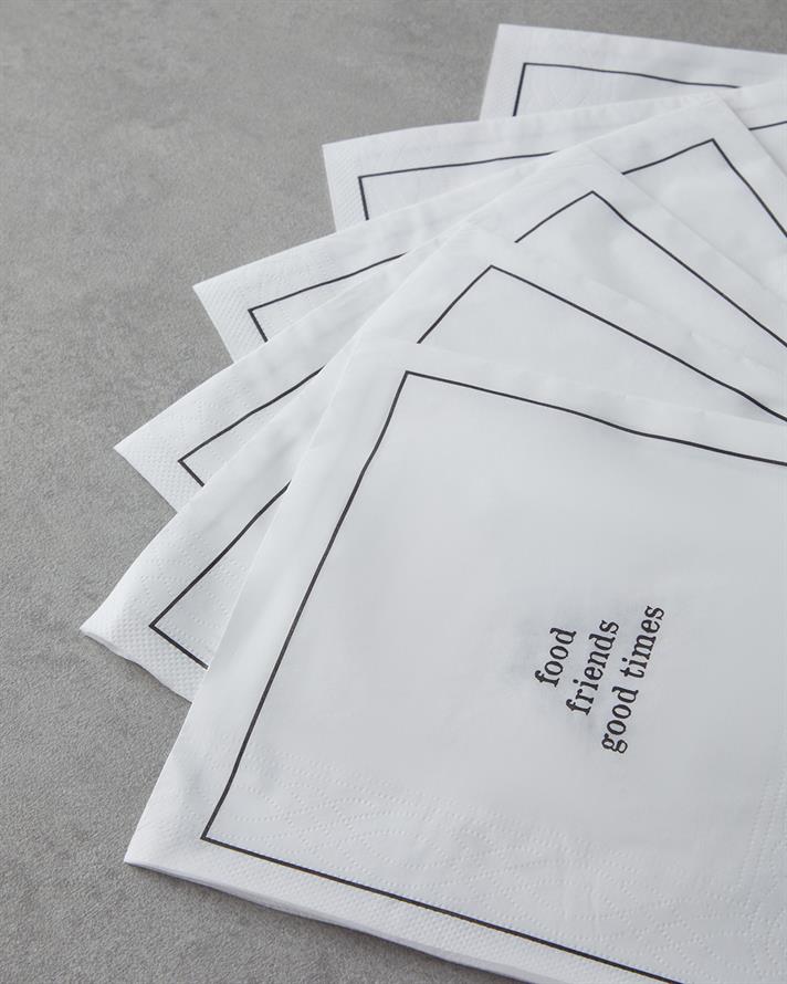 Good Times 20li Kağıt Peçete 33x33 cm Siyah - Beyaz