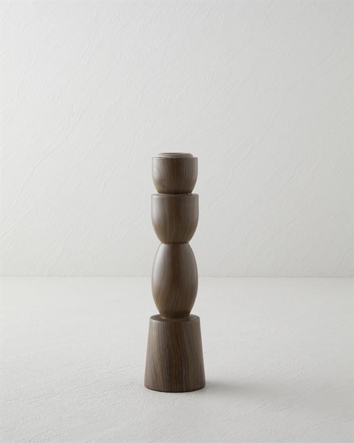 Grace Şamdan Koyu Kahverengi