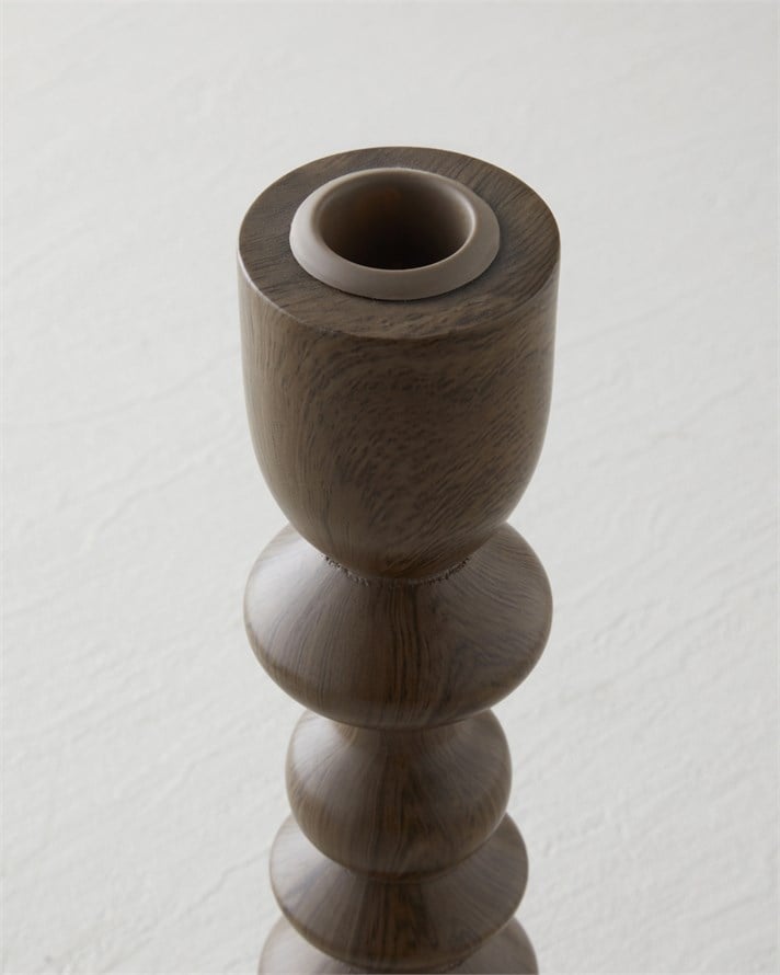 Grace Şamdan 27 cm Koyu Kahverengi