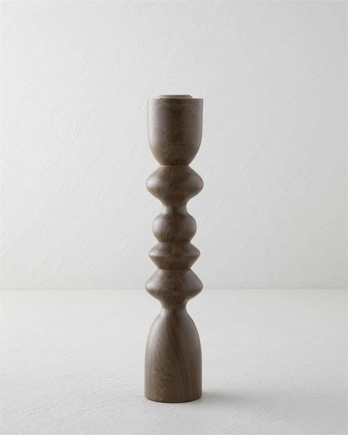 Grace Şamdan 27 cm Koyu Kahverengi