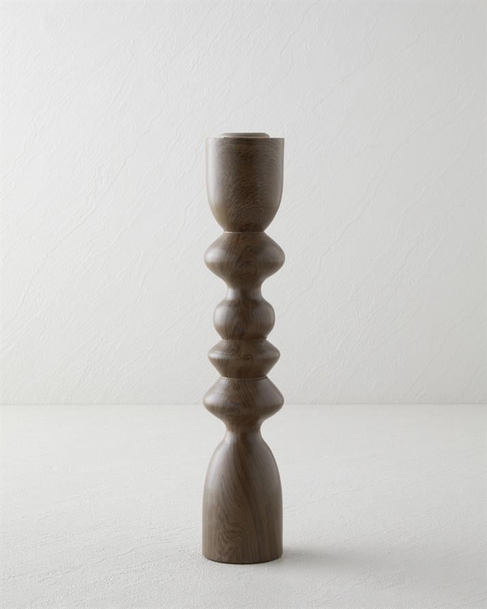 Grace Şamdan Koyu Kahverengi