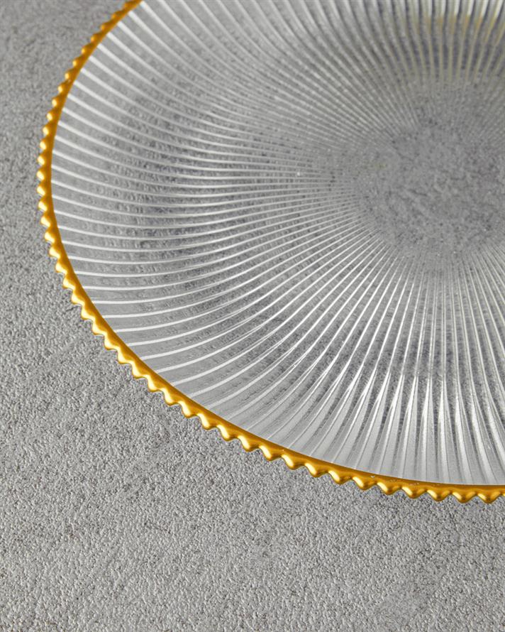 Graceful Shapes Cam Pasta Tabağı Gold