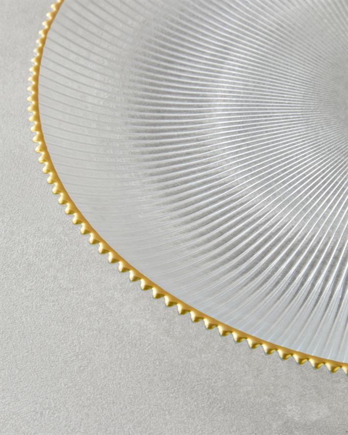 Graceful Shapes Cam Servis Tabağı Gold