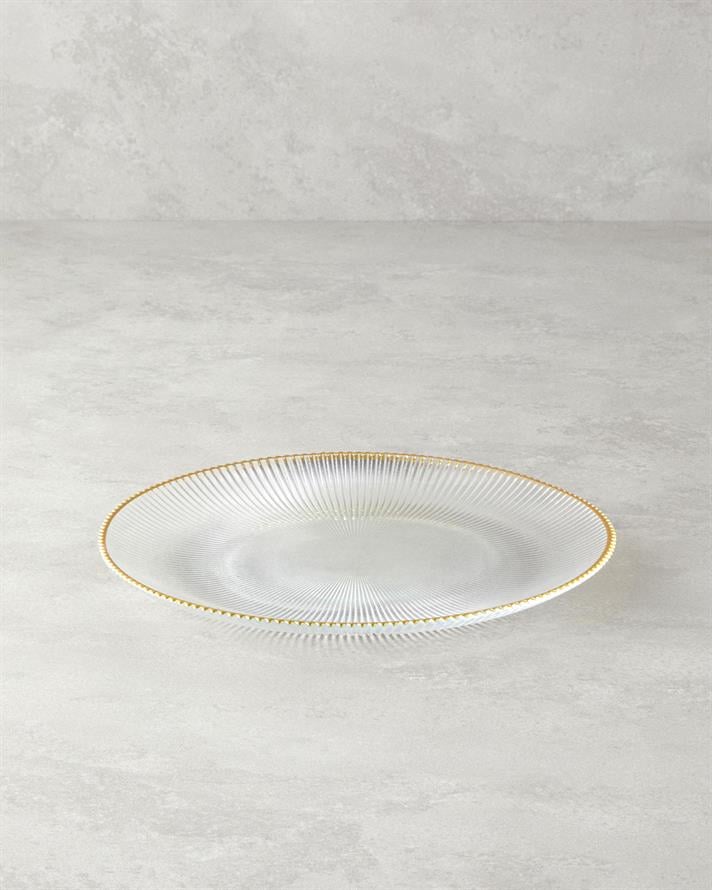 Graceful Shapes Cam Servis Tabağı Gold