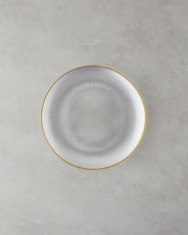 Graceful Shapes Cam Servis Tabağı Gold