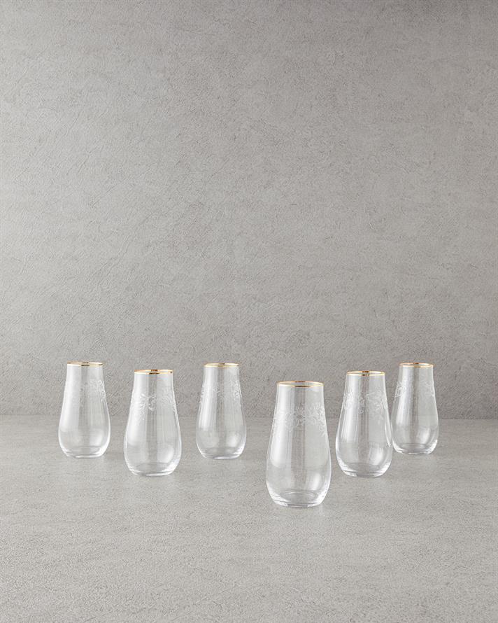 Gracy Kristalin 6lı Bardak Gold