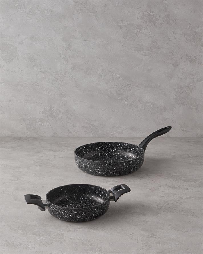 Granada Granit 2 Parça Tava Seti Siyah