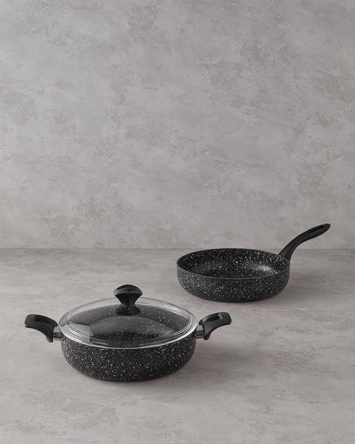 Granada Granit Tencere Seti Siyah