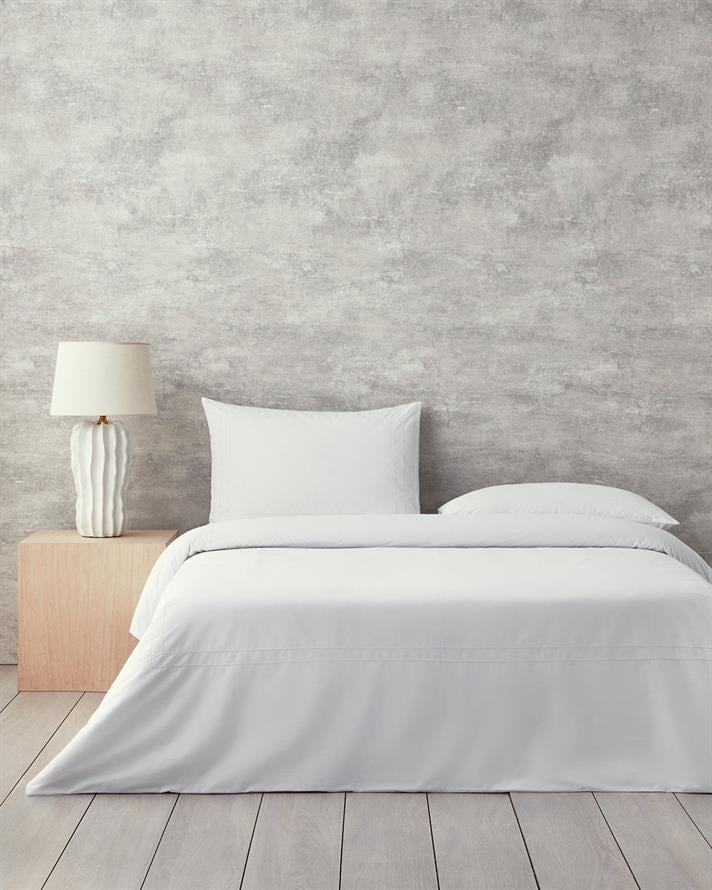 Grandiose Ajurlu Perkal Çift Kişilik Nevresim Takımı 200x220 cm Beyaz