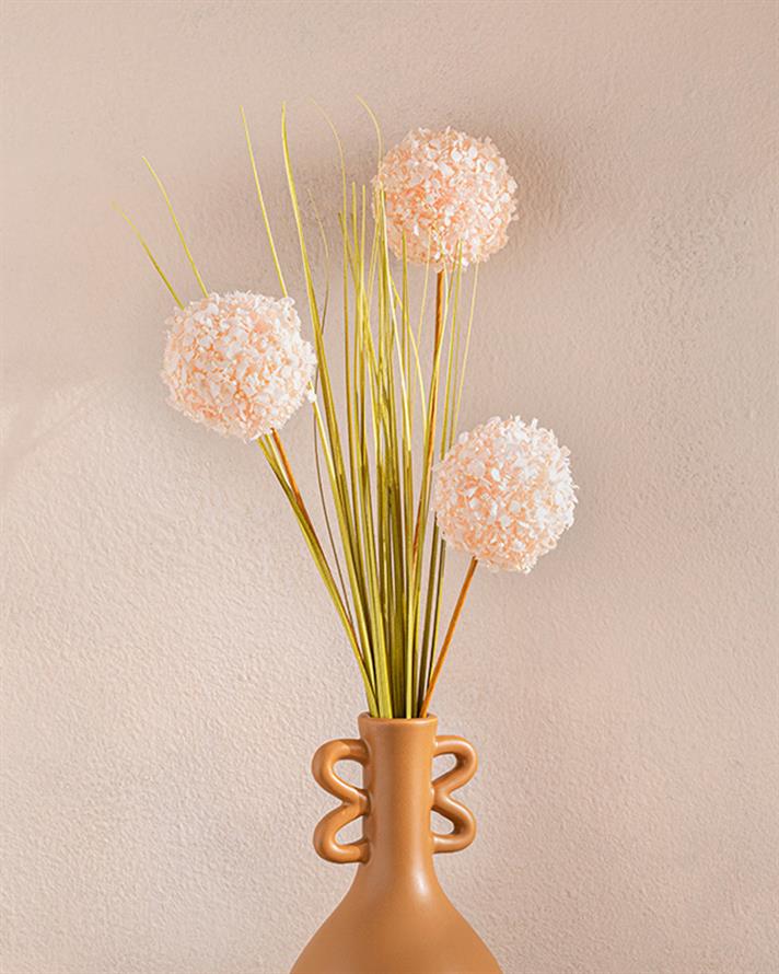 Grass Bush Tek Dal Yapay Çiçek Şampanya