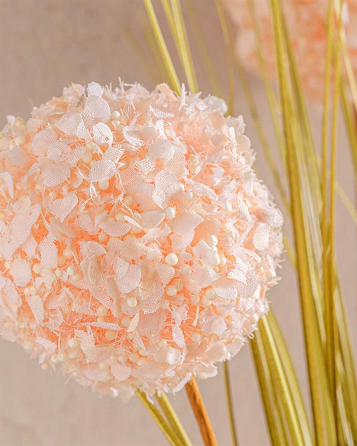 Grass Bush Tek Dal Yapay Çiçek Şampanya