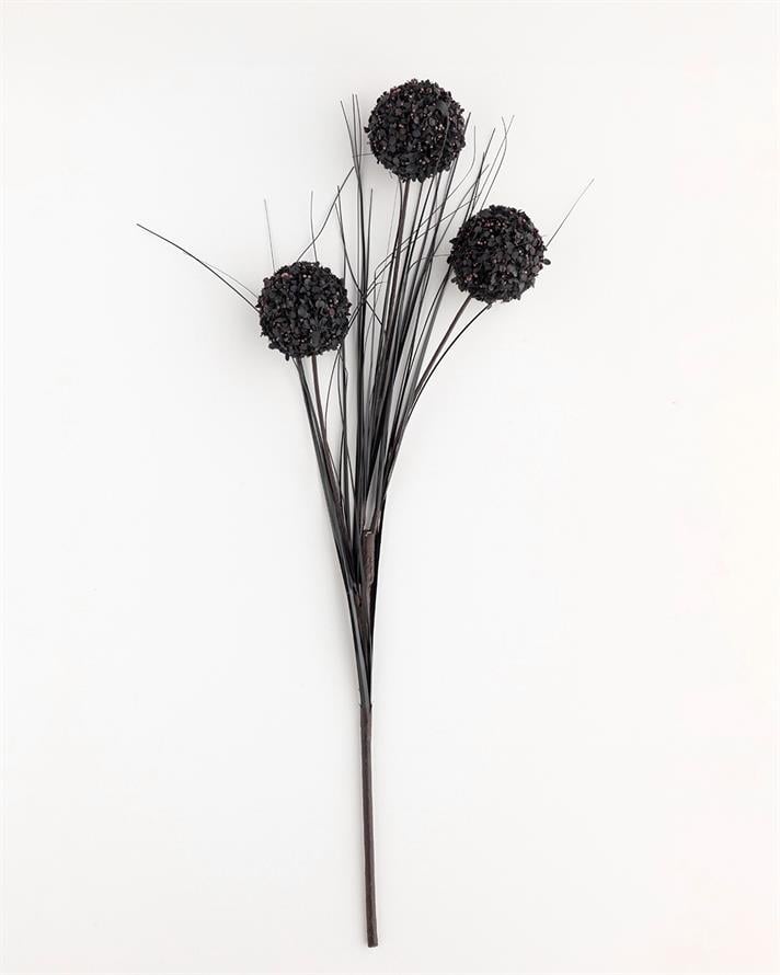 Grass Bush Tek Dal Yapay Çiçek Siyah