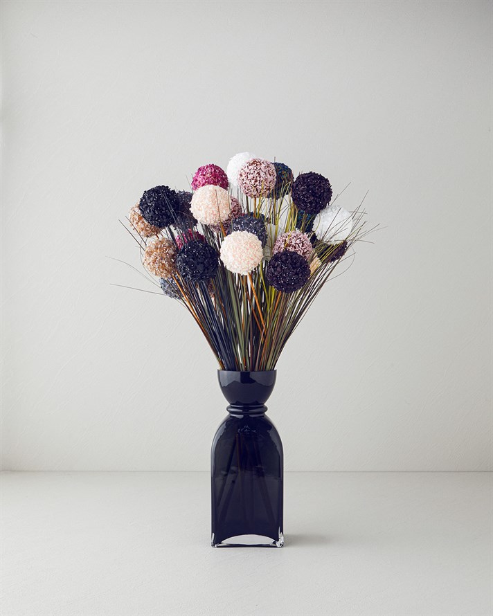 Grass Bush Tek Dal Yapay Çiçek Pembe