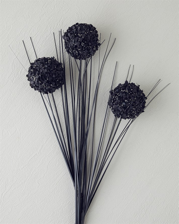 Grass Bush Tek Dal Yapay Çiçek Siyah