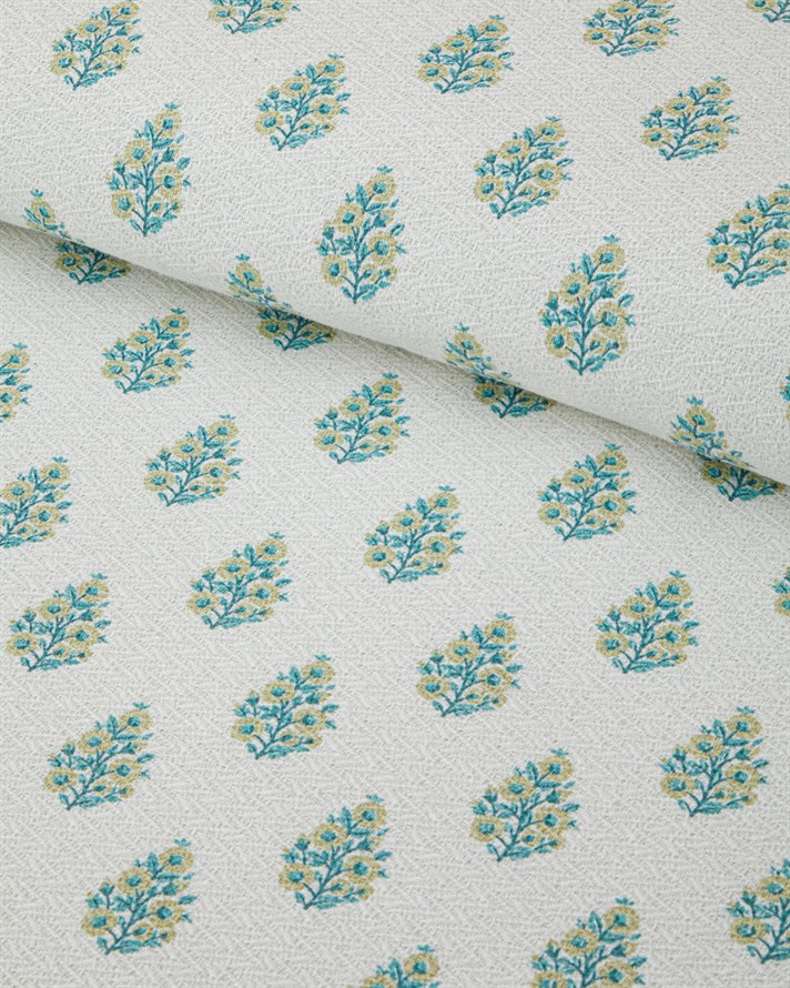 Green Harmony Baskılı Pamuklu Tek Kişilik Pike 150x220 cm Yeşil