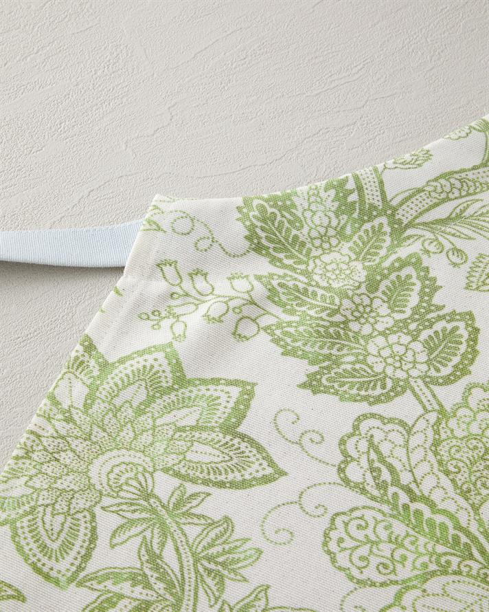 Greenery Pamuk Polyester Mutfak Önlüğü 65x75 cm Beyaz - Yeşil