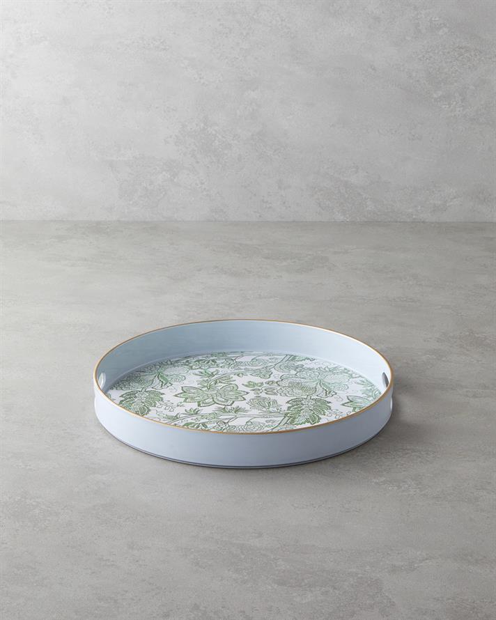 Greenery PP Tepsi 33 cm Beyaz - Yeşil