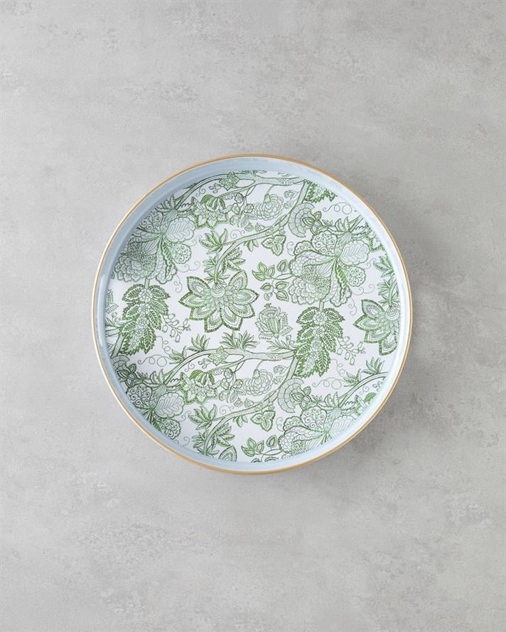 Greenery PP Tepsi 33 cm Beyaz - Yeşil