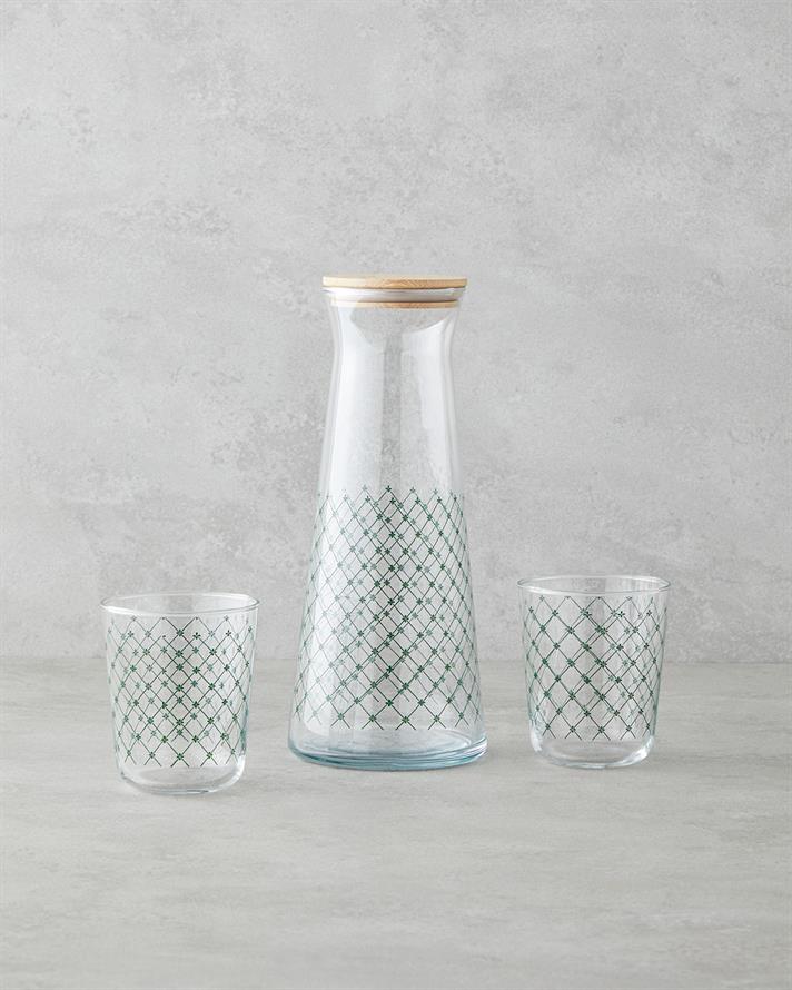 Greentide Cam 3 Parça Su Takımı 1150 ml + 315 ml Yeşil