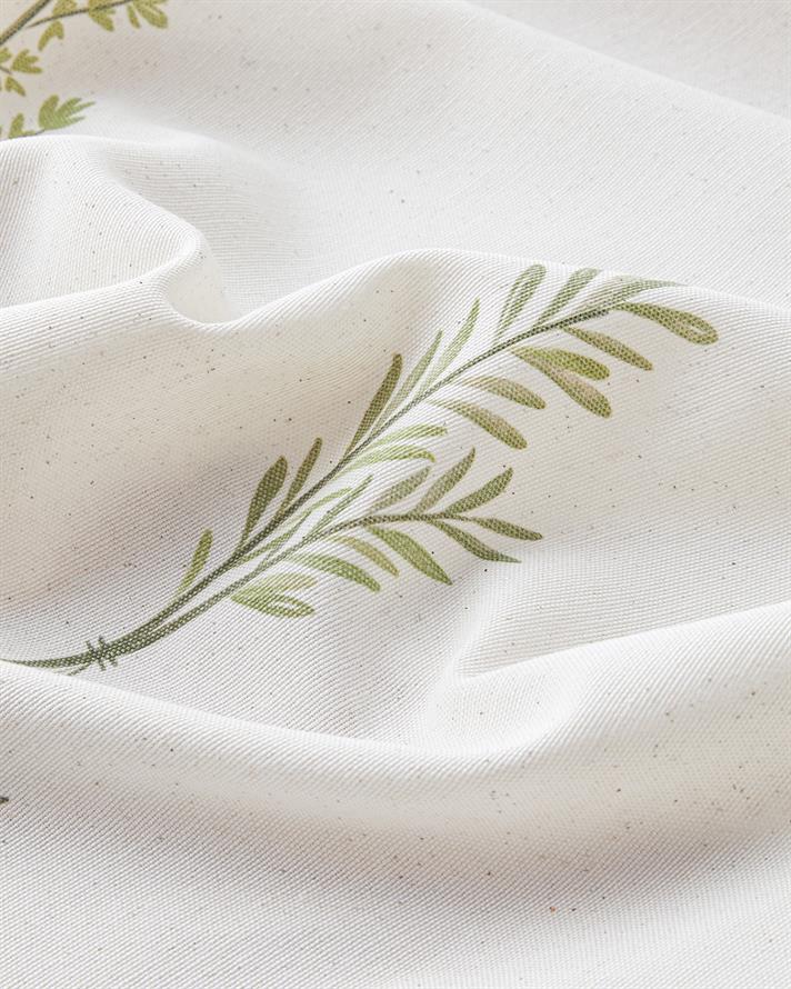 Greeny Pamuk Polyester Masa Örtüsü 150x200 cm Beyaz - Yeşil