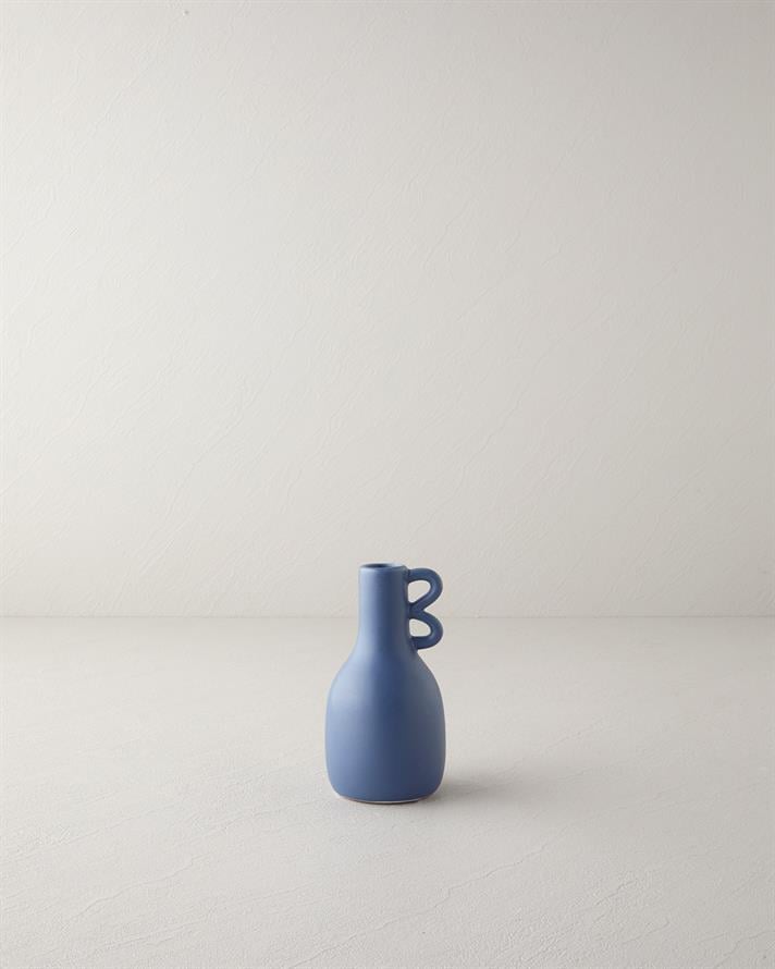 Grena Vazo 9x9x17 cm Mavi