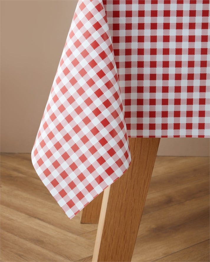 Gridlane Pvc Masa Örtüsü 140x200 cm Kırmızı