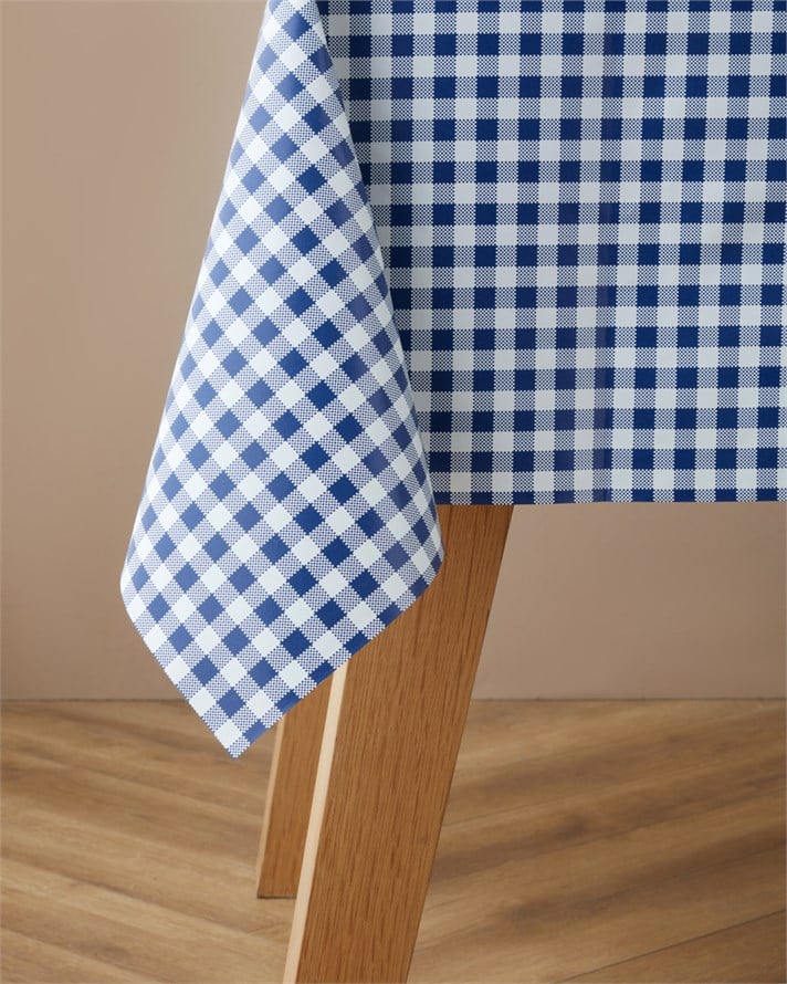 Gridlane Pvc Masa Örtüsü 140x200 cm Mavi