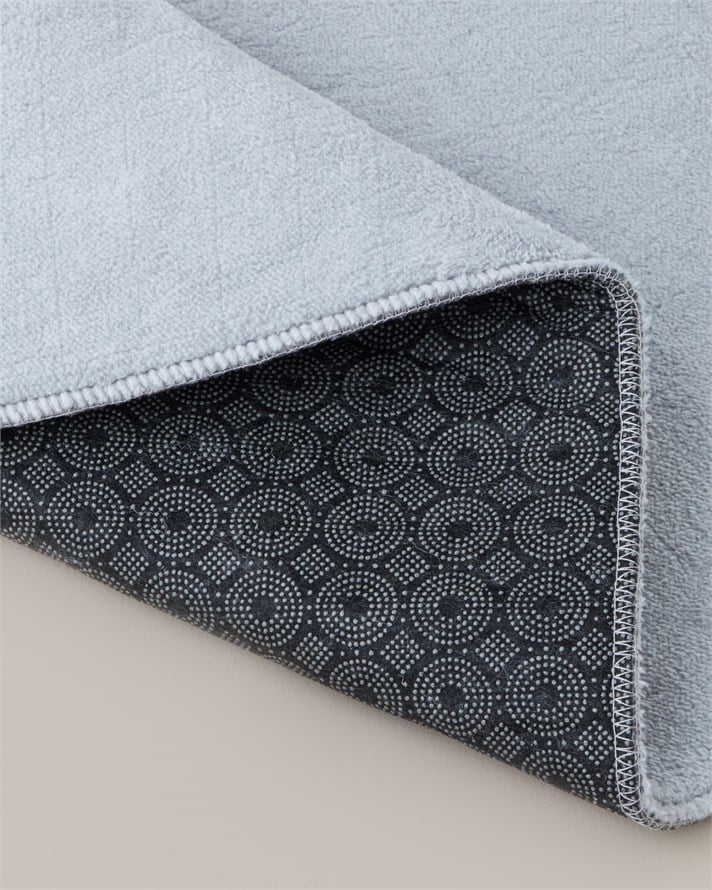 Gridline Kaydırmaz Taban Banyo Paspası Seti 60x100 cm + 50x60 cm Gri