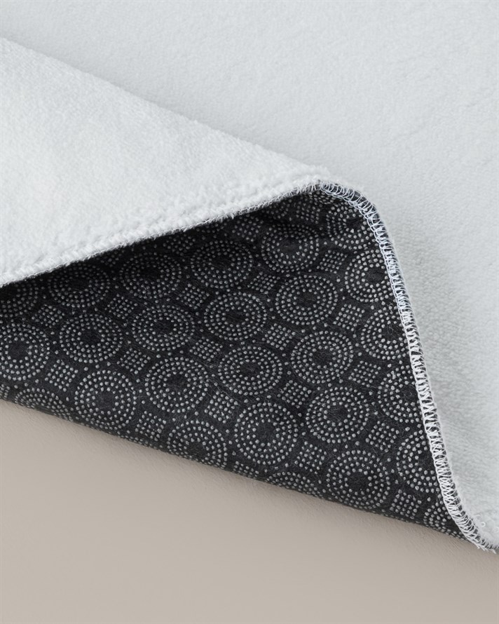 Gridline Kaydırmaz Taban Banyo Paspası Seti Beyaz