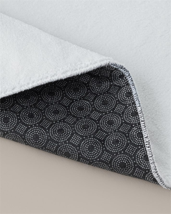 Gridline Kaydırmaz Taban Banyo Paspası Seti 60x100 cm + 50x60 cm Beyaz