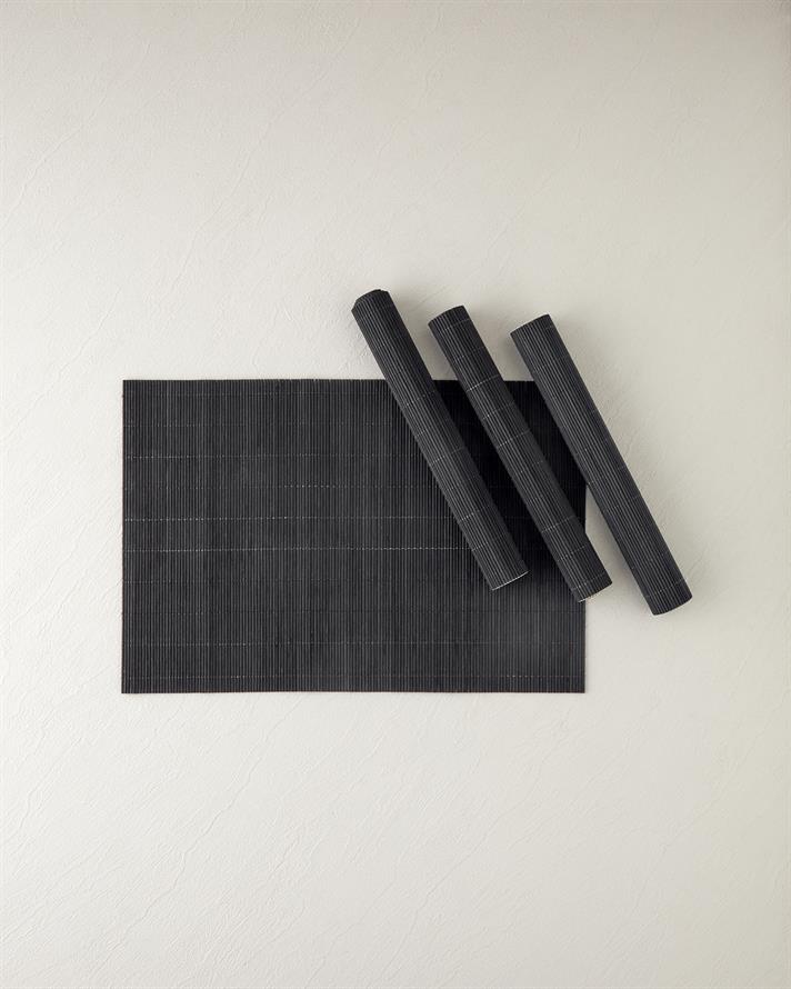 Grove Bambu 4lü Amerikan Servis 30x45 cm Siyah