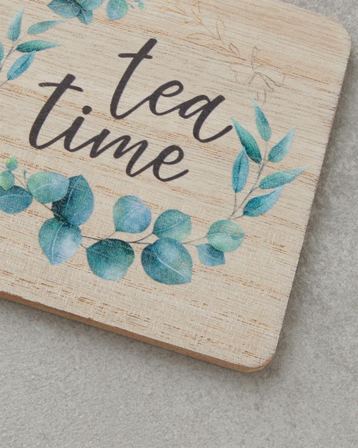 Gum Ahşap 7 Parça Bardak Altlığı Renkli