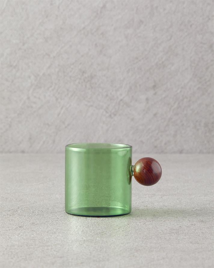 Gusto Borosilikat Cam Kupa Yeşil