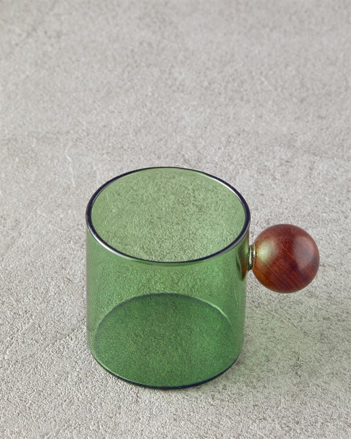 Gusto Borosilikat Cam Kupa Yeşil