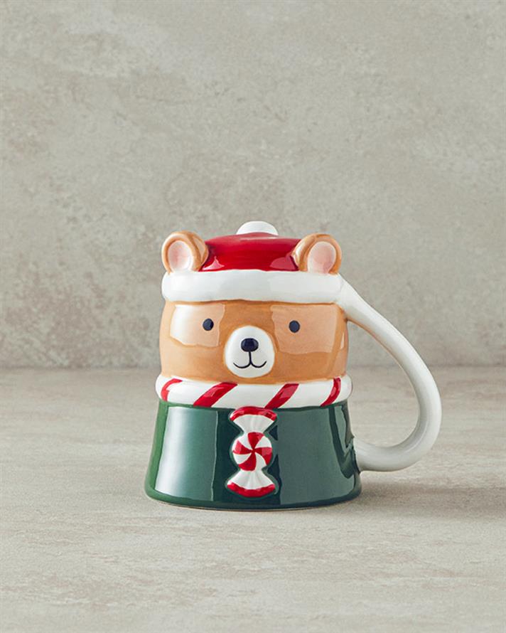 Happy Bear Dolomite Yılbaşı Kupa 300 ml Renkli