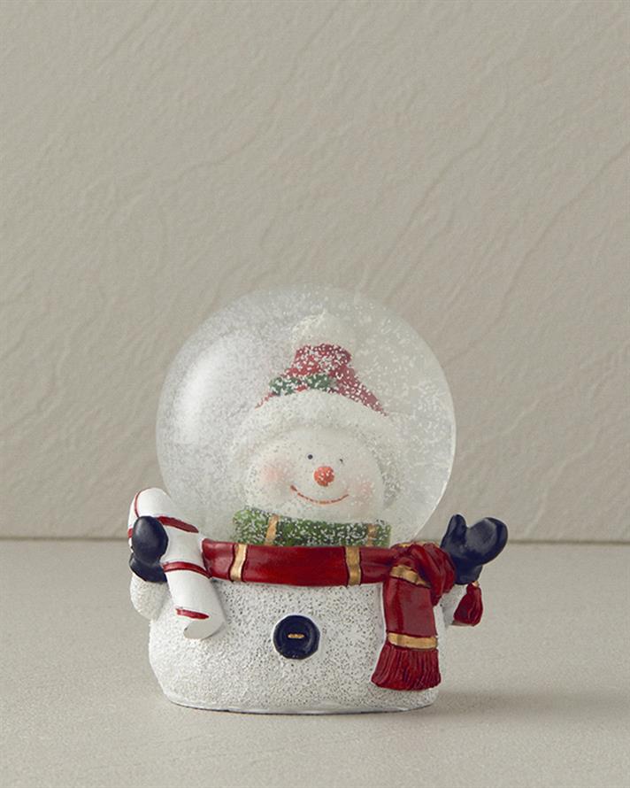 Happy Snowman Yılbaşı Kar Küresi 6,5x8,3x9 cm Beyaz