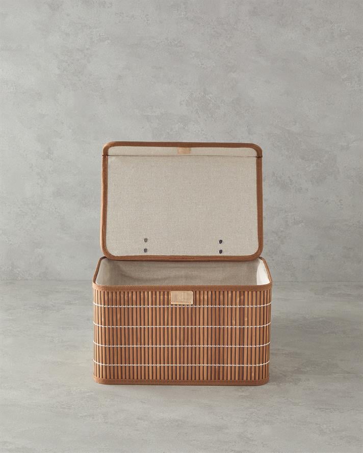 Hardwood Bambu Saklama Kutusu Kahve